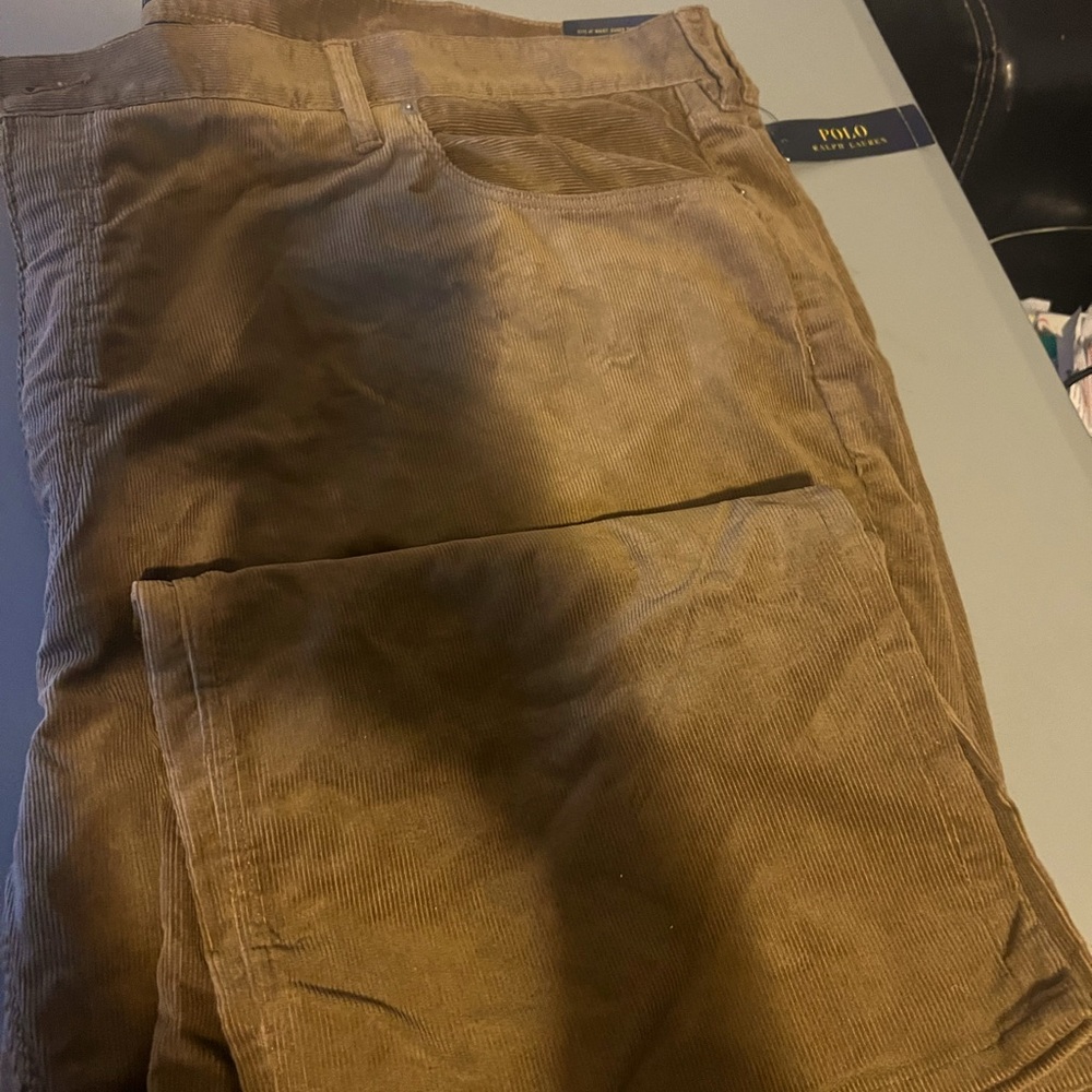Polo Ralph Lauren Classic-Fit Corduroy Pants Light  Brown 54B x 34 New